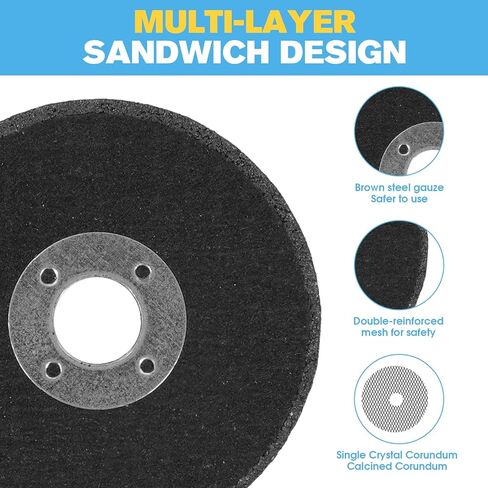 15 Pack 2 Inch Cut Off Wheel with 3/8" Arbor Hole and 1/4" Shank Mandrel, Metal Cutting Discs for Die Grinder, Drill Rotary Tools, Cutting Steel, Iron, Brass, Bolts, Screws in Saudi Arabia