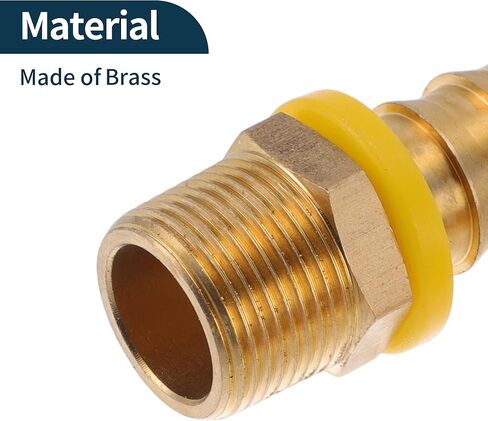 Brass Hose Barb Fittings 55/64" OD 3/4" NPT Male Thread Barb Fitting for Air Water Oil Gas Fuel 2 Pcs Gold Tone in Saudi Arabia