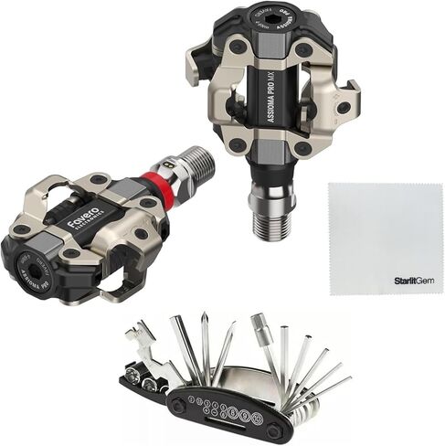 Favero Assioma PRO MX-1 Single-Sided Power Meter Pedals for MTB & Gravel – Precision Cycling Data, Bluetooth/ANT+, Durable & Rechargeable Design with Multi Tool Kit in Saudi Arabia
