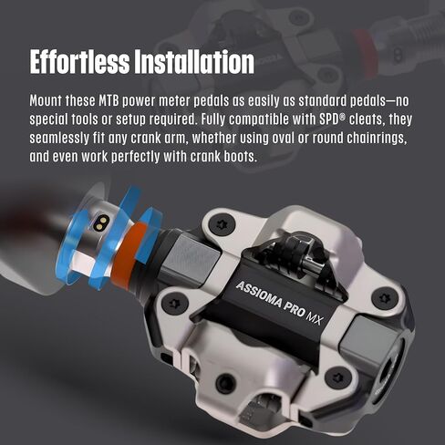 Favero Assioma PRO MX-1 Single-Sided Power Meter Pedals for MTB & Gravel – Precision Cycling Data, Bluetooth/ANT+, Durable & Rechargeable Design with Multi Tool Kit in Saudi Arabia