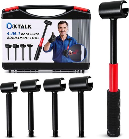 أداة تعديل مفصلات الباب 4 في 1 للأغراض السكنية والتجارية، مفتاح ضبط الفجوة شديد التحمل مع تصميم خيط ومقبض مطاطي، 0.55 بوصة/0.71 بوصة/0.91 بوصة/0.98 بوصة in Kuwait