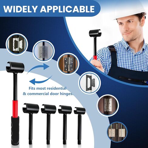 أداة تعديل مفصلات الباب 4 في 1 للأغراض السكنية والتجارية، مفتاح ضبط الفجوة شديد التحمل مع تصميم خيط ومقبض مطاطي، 0.55 بوصة/0.71 بوصة/0.91 بوصة/0.98 بوصة in Kuwait