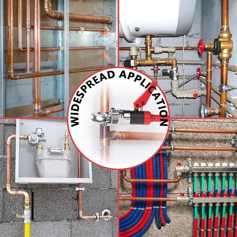 أداة تجعيد أنبوب النحاس الهيدروليكي مع 3 قوالب قابلة للتبديل (1/2 بوصة، 3/4 بوصة، 1 بوصة) تنطبق على أنابيب الفولاذ المقاوم للصدأ والنحاس، مثالية لمشاريع السباكة والتدفئة والتهوية وتكييف الهواء والتبريد والأنابيب الصناعية in Kuwait