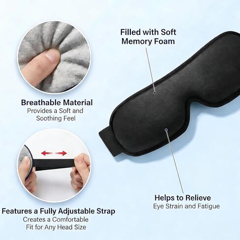 قناع العين المسخن للعيون الجافة: قناع العين المضغوط الدافئ للعين المتعبة وتخفيف الدمد والعيون المنتفخة والصداع النصفي - يعمل بمنفذ USB، حرارة ثابتة - قناع تسخين كهربائي ناعم للنوم والاسترخاء في المكتب والسفر in Kuwait