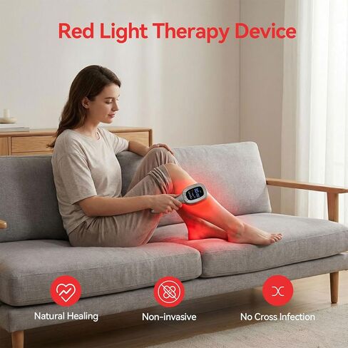 Cold Red Light Therapy Device – Dual Wavelength 808nm & 650nm Red Light Therapy Wand – Handheld Infrared Light Therapy for Body, Knee, Shoulder, Back, Muscles, Joints and Pets in Saudi Arabia
