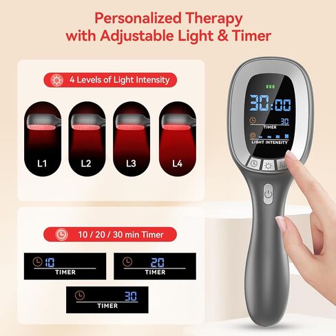 Cold Red Light Therapy Device – Dual Wavelength 808nm & 650nm Red Light Therapy Wand – Handheld Infrared Light Therapy for Body, Knee, Shoulder, Back, Muscles, Joints and Pets in Saudi Arabia