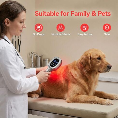 Cold Red Light Therapy Device – Dual Wavelength 808nm & 650nm Red Light Therapy Wand – Handheld Infrared Light Therapy for Body, Knee, Shoulder, Back, Muscles, Joints and Pets in Saudi Arabia