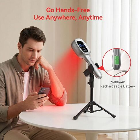 Cold Red Light Therapy Device – Dual Wavelength 808nm & 650nm Red Light Therapy Wand – Handheld Infrared Light Therapy for Body, Knee, Shoulder, Back, Muscles, Joints and Pets in Saudi Arabia