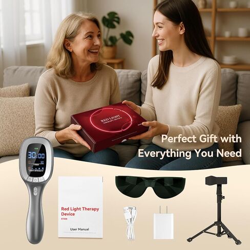 Cold Red Light Therapy Device – Dual Wavelength 808nm & 650nm Red Light Therapy Wand – Handheld Infrared Light Therapy for Body, Knee, Shoulder, Back, Muscles, Joints and Pets in Saudi Arabia