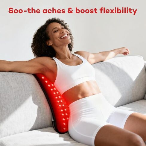Ezona Red Light Therapy Pad for Body Pain, 24 x 12 inch Large Infrared Light Therapy with 660/ 850nm for Back Relief, High-Output 242 LEDs Light with Remote Control for Shoulder Waist Knee Muscle in Saudi Arabia