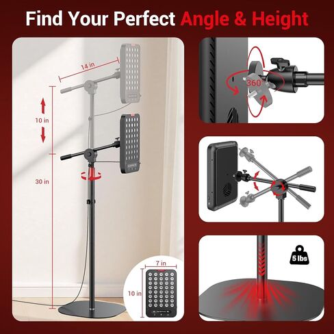 Comfytemp 55W High-Output (3X Intensity) Red Light Therapy for Face & Body, 143mW/cm² at 6 in Near Infrared Light Lamp, 660nm & 850nm LED Light Panel with Stand Home Use, Gifts for Women Men Mom Dad in Saudi Arabia