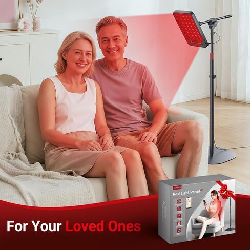 Comfytemp 55W High-Output (3X Intensity) Red Light Therapy for Face & Body, 143mW/cm² at 6 in Near Infrared Light Lamp, 660nm & 850nm LED Light Panel with Stand Home Use, Gifts for Women Men Mom Dad in Saudi Arabia