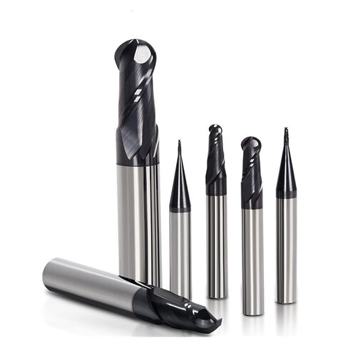قاطعة الطحن HRC 50° 2 مزامير نهاية مطحنة كروية من كربيد التنجستن أدوات فولاذية R0.5mm - R10.0mm HSS CNC مجموعة أدوات لقم الثقب المستقيمة (R1.0xD4xL50) in Kuwait