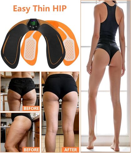 Professional Ab Stimulator Belt - 4 Pcs Portable Muscle Toner for Abdomen, Waist & Core Workout, Rechargeable Electric Massager with 4 Controllers and 1 Usb Charging Cable for Leg, Arm & Hip Fitness in Kuwait