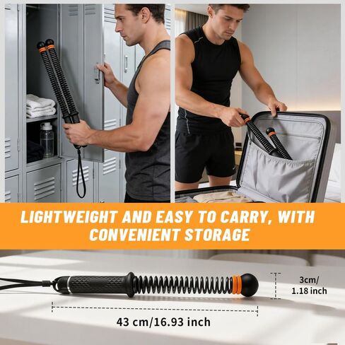 حبال معركة لاسلكية مرجحة - حبال تدريب محمولة بدون حبال مع مقاومة قابلة للتعديل لصالة الألعاب الرياضية المنزلية، وتمارين HIIT الداخلية، وقوة الجسم بالكامل ومعدات تمارين القلب للرجال والنساء (عبوة من قطعتين، 3 أرطال) in Kuwait