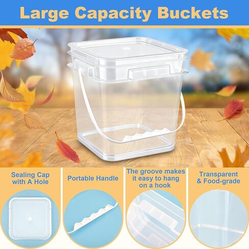 5 Pack Maple Syrup Tapping Kit, Maple Tree Tapping Kit for Starter Sap Collection, with 5 Clear Buckets/ 5 Tubing/ 5 L-shaped Taps/ 1 Drill Bit in Saudi Arabia