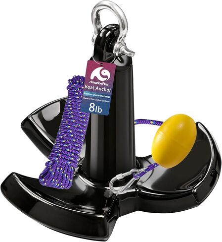 مرساة قارب مرساة النهر لصيد الأسماك العائمة، قارب كاياك جون باس، 8/10/12 رطل، مرساة نهر على شكل فطر بحري للقوارب المضادة للانجراف، مقاومة للخدش والصدأ من الدرجة البحرية، حديد الزهر عالي التحمل in Kuwait