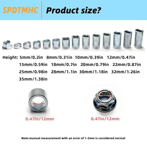 13Pcs M12 Industrial Steel Spacer Sleeve Bushings Fits for Motorcycle Pit Dirt Bike Moped ATV Mini Bike MX650 12mm Classic Axle in Saudi Arabia