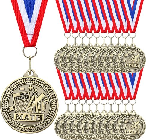 Quelay 20pcs 2'' Gold Medals for Awards Winner Bulk with Neck Ribbons Metal Trophy Award Prize Gift for Kids Students Adults School Graduation Participation Competitions in Saudi Arabia