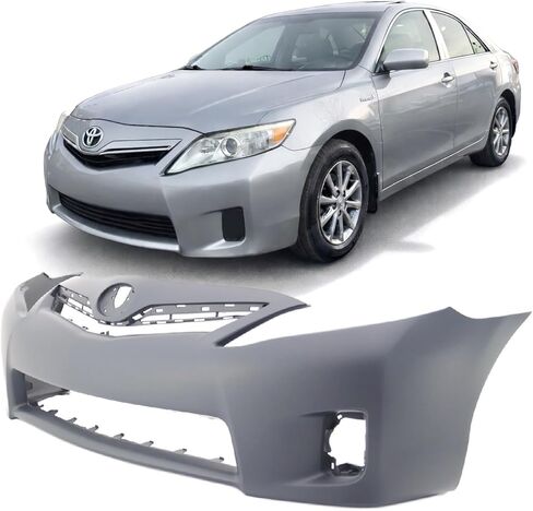 FitParts Compatible With Front Bumper Cover 2010-2011 Toyota Camry Base Hybrid LE XLE Sedan 10-11. New, Primed and Ready for Paint. With Fog Light Holes. TO1000356 5211906958 in Saudi Arabia