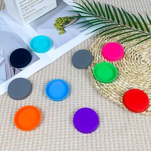 10 Pack Silicone Soda Can Covers Lids Colorful Reusable Spill-proof Can Caps Tops Savers Stopper Protector for Drink Beer Beverage Juice Coke Fits Standard Cans in Kuwait