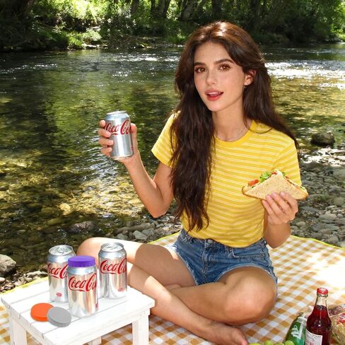 10 Pack Silicone Soda Can Covers Lids Colorful Reusable Spill-proof Can Caps Tops Savers Stopper Protector for Drink Beer Beverage Juice Coke Fits Standard Cans in Kuwait