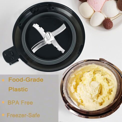 غطاء وعاء خارجي لصانعة الآيس كريم نينجا كريمي ديلوكس NC500 NC501، قابل لإعادة الاستخدام، غطاء بديل خالٍ من البيسفينول أ، مقاوم للكسر، محكم الغلق، آمن للاستخدام في غسالة الأطباق، متوافق مع ملحقات كريمي (NC500) in Kuwait