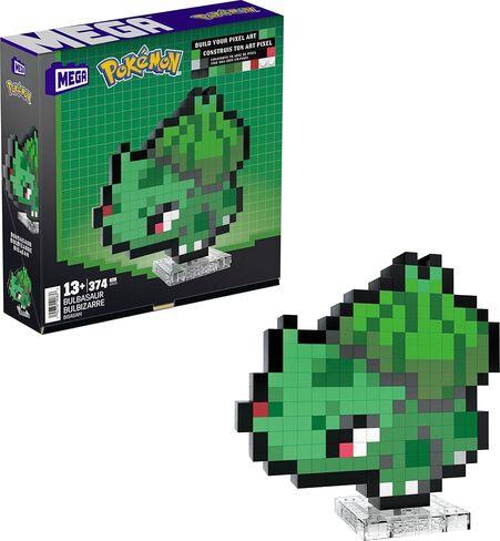 Mega Pokémon Bisasam look - 15 سم قابلة للبناء مع أحجار فن البكسل - تشمل قاعدة مثبتة على الحائط لعشاق البالغين وجامعي HTH75 in Kuwait