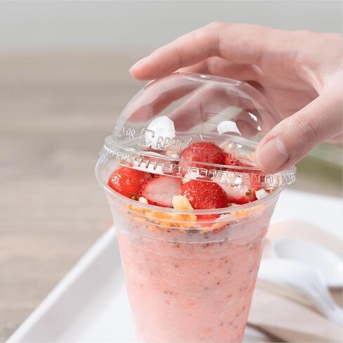 Karat rPET 98mm Dome Lids for 12-24 Cold Cups (Case of 1000) in Saudi Arabia