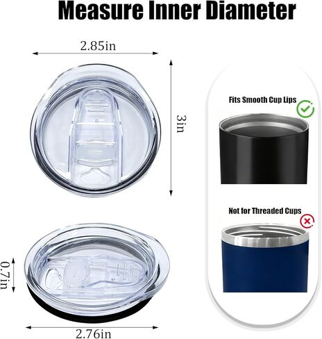 20oz Skinny Tumbler Replacement Lids 2 Pack Spill Proof Splash Resistant Silicone Sliding Covers Straw Friendly BPA Free in Saudi Arabia