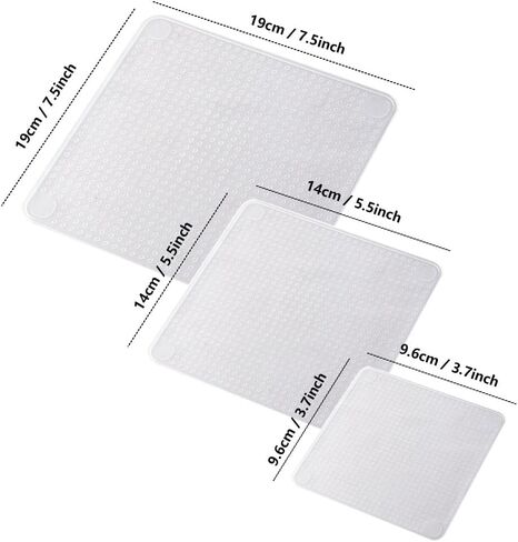 أغطية أوعية من السيليكون مع 3 أحجام مختلفة، أغطية مانعة للتسرب قابلة لإعادة الاستخدام لتخزين الطعام في الثلاجة، وغطاء حماية من الرذاذ وغطاء الميكروويف، وأغطية سيليكون قابلة للتمدد للأطباق والأكواب وأغطية الطعام وأدوات المطبخ in Kuwait