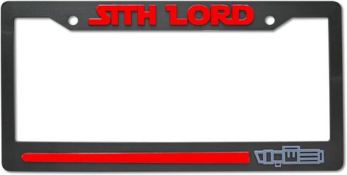 Sith Lord 3D Raised License Plate Frame | 1 Pack Car License Plate Cover | Universal US Car Black License Plate Holder | Auto Accessories (Car, Truck and SUV) in Kuwait
