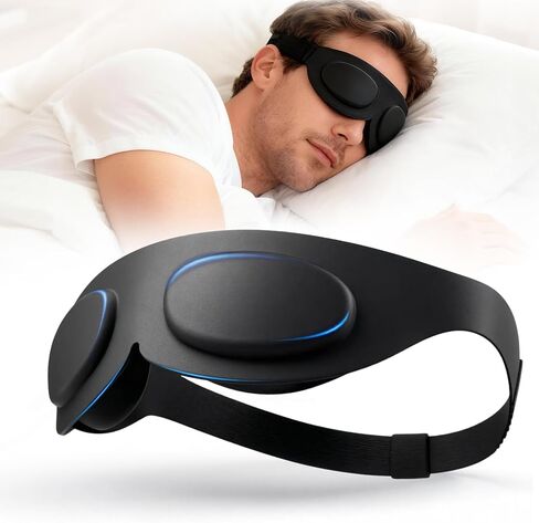 TSYL Sleep Eye Mask for Travel: Fully Silicone 3D Contoured Sleeping Masks, Relieves Dry Eyes, Super Soft Lightweight Design for Side Sleepers, Blackout Women Eye Covers for Sleeping in Saudi Arabia