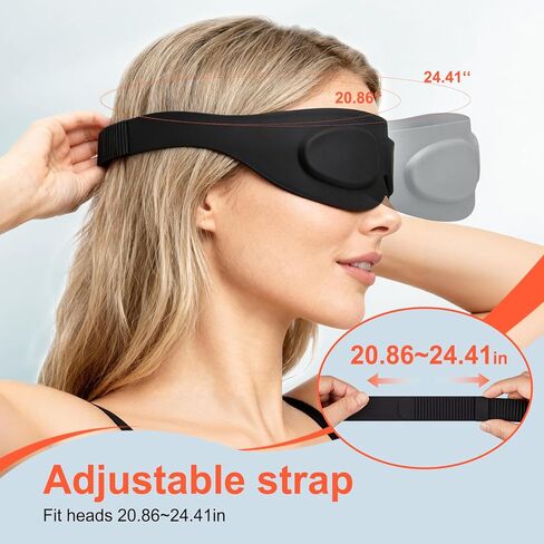 TSYL Sleep Eye Mask for Travel: Fully Silicone 3D Contoured Sleeping Masks, Relieves Dry Eyes, Super Soft Lightweight Design for Side Sleepers, Blackout Women Eye Covers for Sleeping in Saudi Arabia