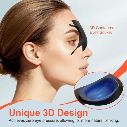 TSYL Sleep Eye Mask for Travel: Fully Silicone 3D Contoured Sleeping Masks, Relieves Dry Eyes, Super Soft Lightweight Design for Side Sleepers, Blackout Women Eye Covers for Sleeping in Saudi Arabia