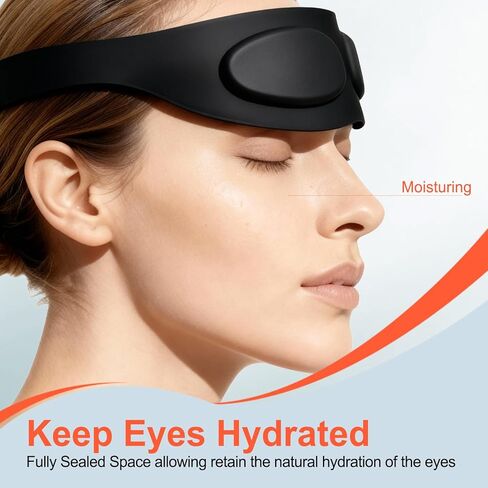 TSYL Sleep Eye Mask for Travel: Fully Silicone 3D Contoured Sleeping Masks, Relieves Dry Eyes, Super Soft Lightweight Design for Side Sleepers, Blackout Women Eye Covers for Sleeping in Saudi Arabia