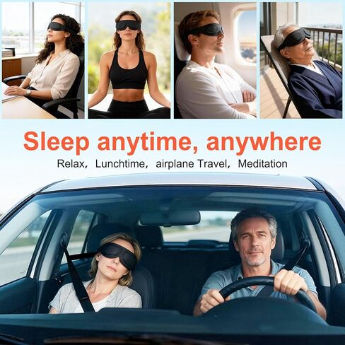 TSYL Sleep Eye Mask for Travel: Fully Silicone 3D Contoured Sleeping Masks, Relieves Dry Eyes, Super Soft Lightweight Design for Side Sleepers, Blackout Women Eye Covers for Sleeping in Saudi Arabia