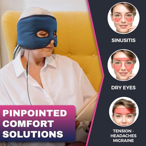 Sinus Mask for Pressure Relief, Face Heating Pad for Sinusitis, Hormone Migraine, Tension Headache Relief in Kuwait