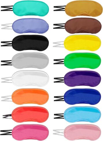 16 قطعة من عصابات العينين لألعاب الحفلات، وأقنعة النوم مع حزام قابل للتعديل ووسادة أنف، وأقنعة عين متعددة الألوان للنساء والرجال والأطفال، معززة لحجب الضوء، محمولة ومريحة in Kuwait