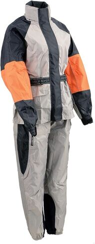 NexGen SH2217 Men's Orange and Silver Oxford Water-Resistant Rain Suit in Saudi Arabia