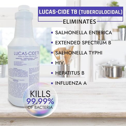 منظف ​​LUCAS-CIDE TB لجميع الأغراض، مطهر بدرجة المستشفى - لوازم التنظيف المنزلية للنظافة اليومية - منظف الحمام بالرش، منظف الزجاج، منظف الأرضيات لتنظيف الصالونات in Saudi Arabia
