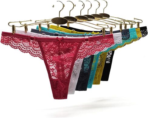 12 Pack Women's Underwear - Sexy Panties for Women Ultra-Thin Low-Rise Loop Lace Underwear Breathable Comfortable Briefs in Saudi Arabia
