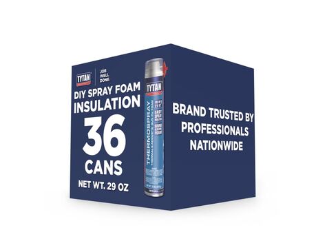 TYTAN Professional Thermospray 12 Pack DIY Spray Foam Insulation Kit – 252 Board Ft/Sq Ft Thermal & Sound Insulation Gun Foam for Walls & Attics (12x29 oz) + Applicator, Cleaner & Safety Gear in Kuwait