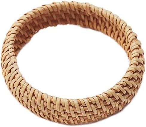 Pingyongchang Ladies Rattan Bracelet Girls Handmade Lightweight Straw Wicker Woven Braided Bracelet Bracelet Summer Statement Thick Bracelet Style Unique Bracelet for Women in Saudi Arabia