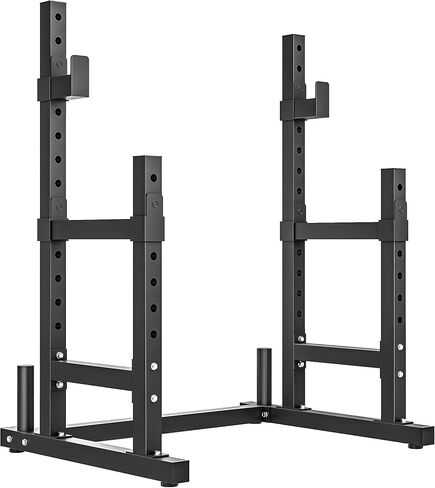 Soozier Adjustable Squat Rack, Multi-Functional Bench Press Rack, Heavy Duty Barbell Stand with Weight Plate Holders for Weight Lifting and Home Gym Strength Training, 660lbs Max Load in Saudi Arabia