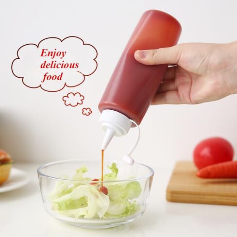 1pc Clear Squeeze Bottle, Condiment Squeeze Bottles for Sauces, BBQ, Baking, Roasting, Camping, Picnic(200ml) in Saudi Arabia