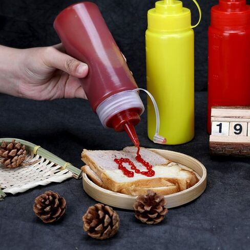 1pc Clear Squeeze Bottle, Condiment Squeeze Bottles for Sauces, BBQ, Baking, Roasting, Camping, Picnic(200ml) in Saudi Arabia