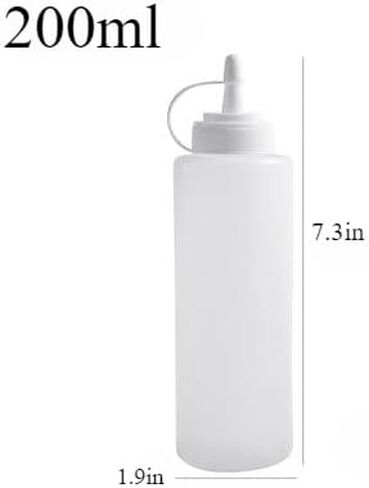 1pc Clear Squeeze Bottle, Condiment Squeeze Bottles for Sauces, BBQ, Baking, Roasting, Camping, Picnic(200ml) in Saudi Arabia