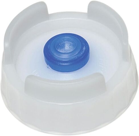 White Plastic FIFO Bottle Cap with Large Blue Dispensing Valve, Bag of 6 in Saudi Arabia