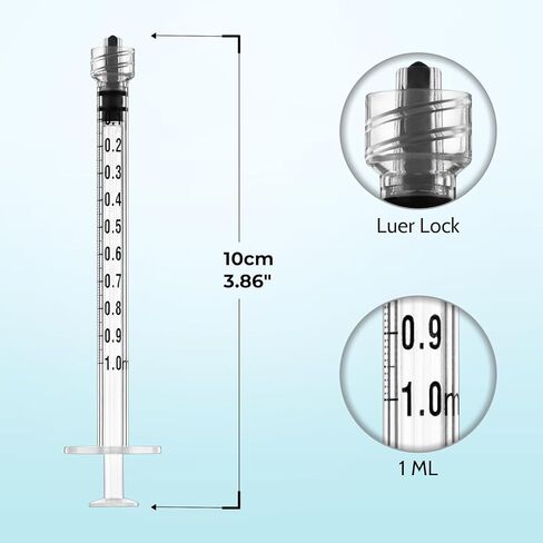 100 عبوة من حقنة لور بقفل 1 مل (بدون إبرة)، معقمة، مختومة بشكل فردي in Kuwait